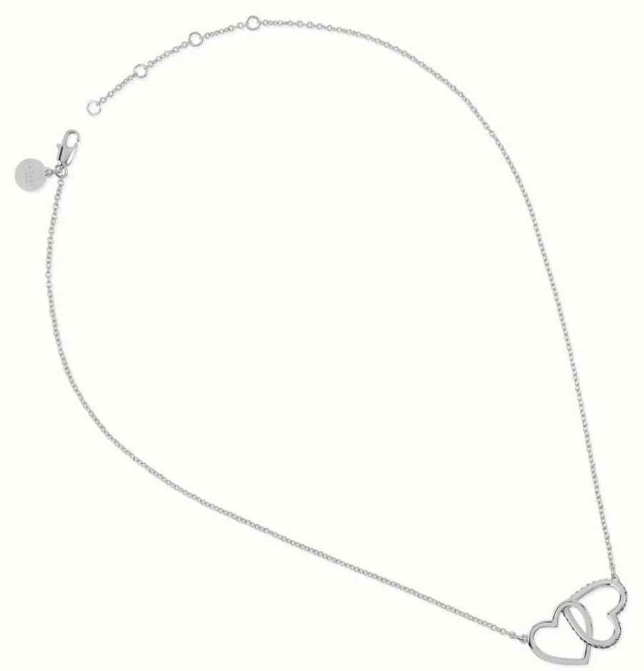 Jewelry Radley Jewellery | Radley Jewellery Interlinking Hearts Pendant Necklace | Sterling Silver | Crystal Set