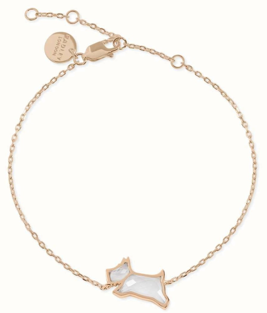 Jewelry Radley Jewellery | Radley Jewellery Crystal Dog Bracelet | Rose Gold Plated