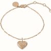 Jewelry Radley Jewellery | Radley Jewellery Heart Charm Bracelet | Rose Gold Plated | Dog Detail