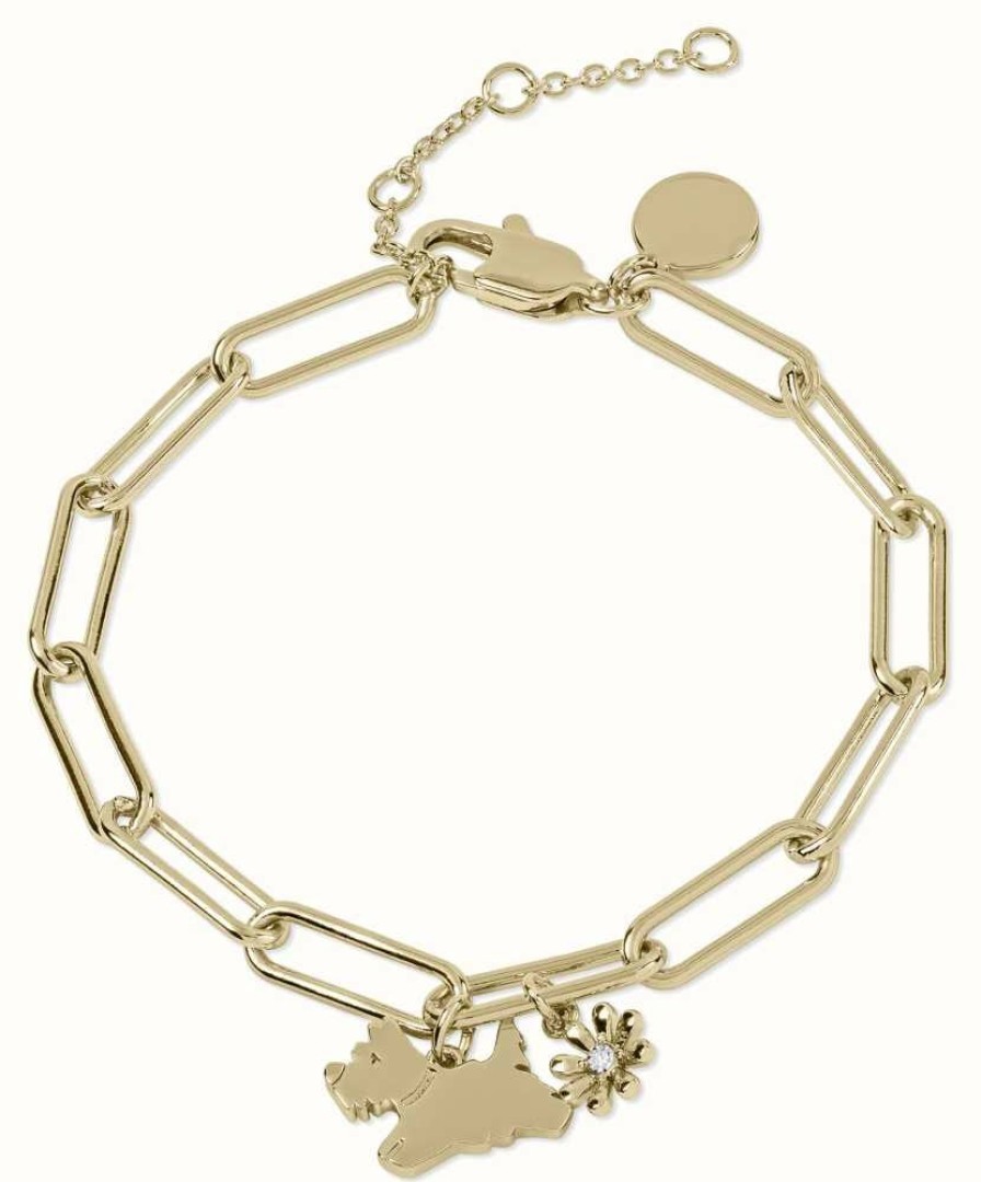 Jewelry Radley Jewellery | Radley Jewellery Cranwell Close Bracelet | Gold Plated | Dog And Flower Charms