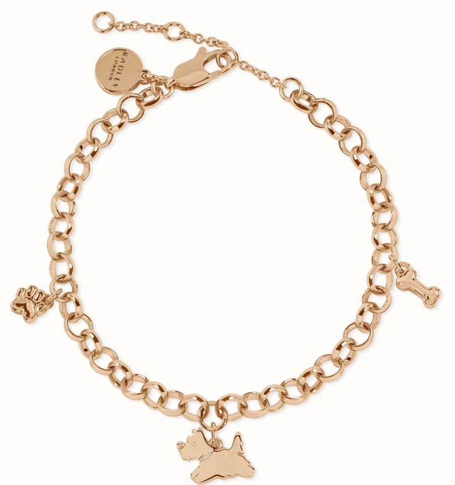 Jewelry Radley Jewellery | Radley Jewellery Charm Bracelet | Rose Gold Plated | Dog Charm