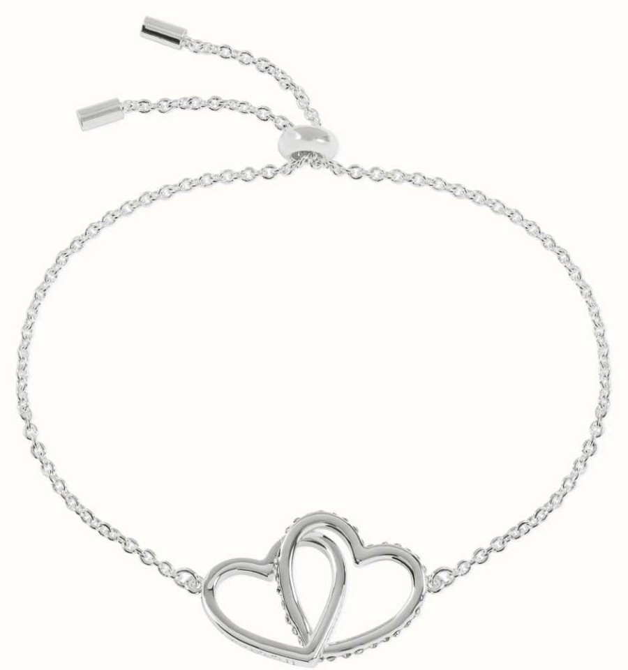 Jewelry Radley Jewellery | Radley Jewellery Interlinking Hearts Bracelet | Sterling Silver | Crystal Set