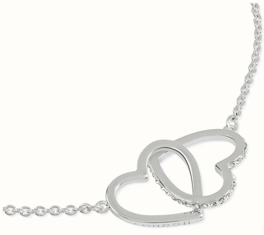 Jewelry Radley Jewellery | Radley Jewellery Interlinking Hearts Bracelet | Sterling Silver | Crystal Set