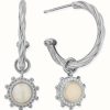 Jewelry ChloBo Jewellery | Chlobo New Hope Hoop Earrings | Sterling Silver | Opal