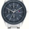 Men'S Tommy Hilfiger | Tommy Hilfiger Men'S | Blue Dial | Stainless Steel Bracelet