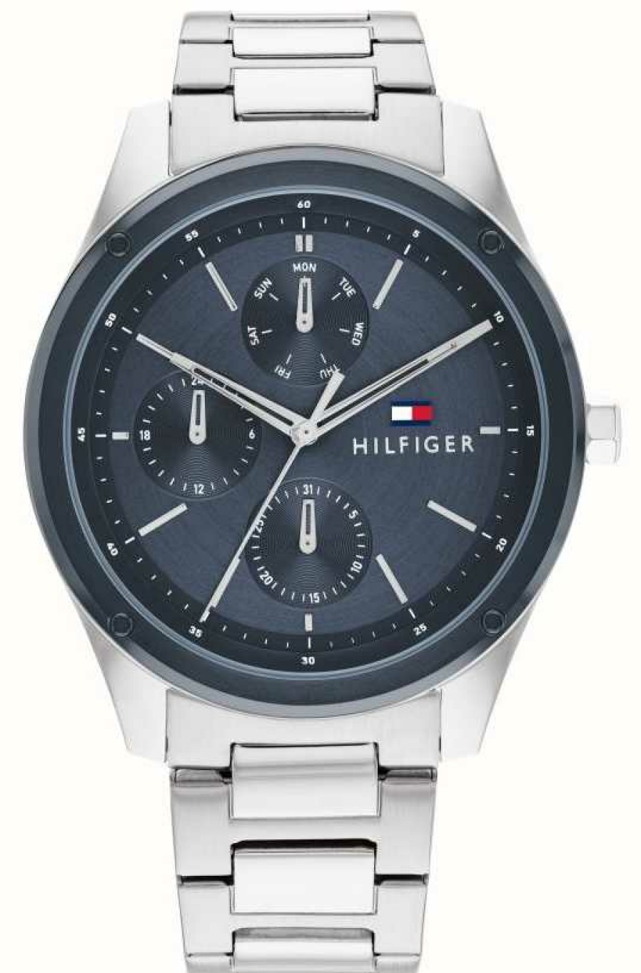 Men'S Tommy Hilfiger | Tommy Hilfiger Men'S | Blue Dial | Stainless Steel Bracelet