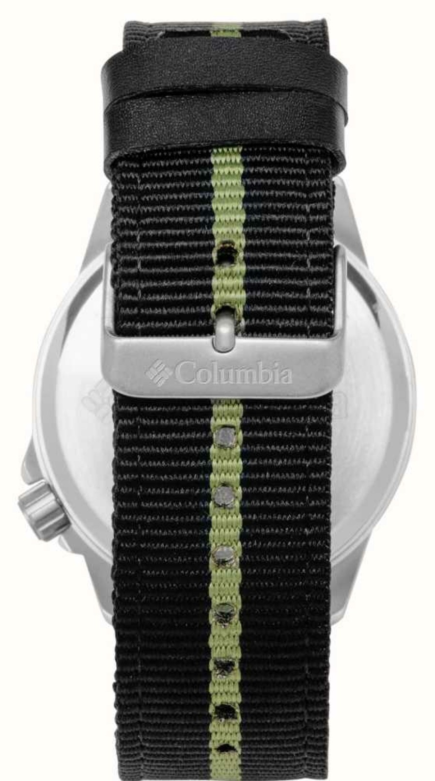 Men'S Columbia | Columbia Viewmont Quartz Green Dial / Black & Green Stripe Nylon