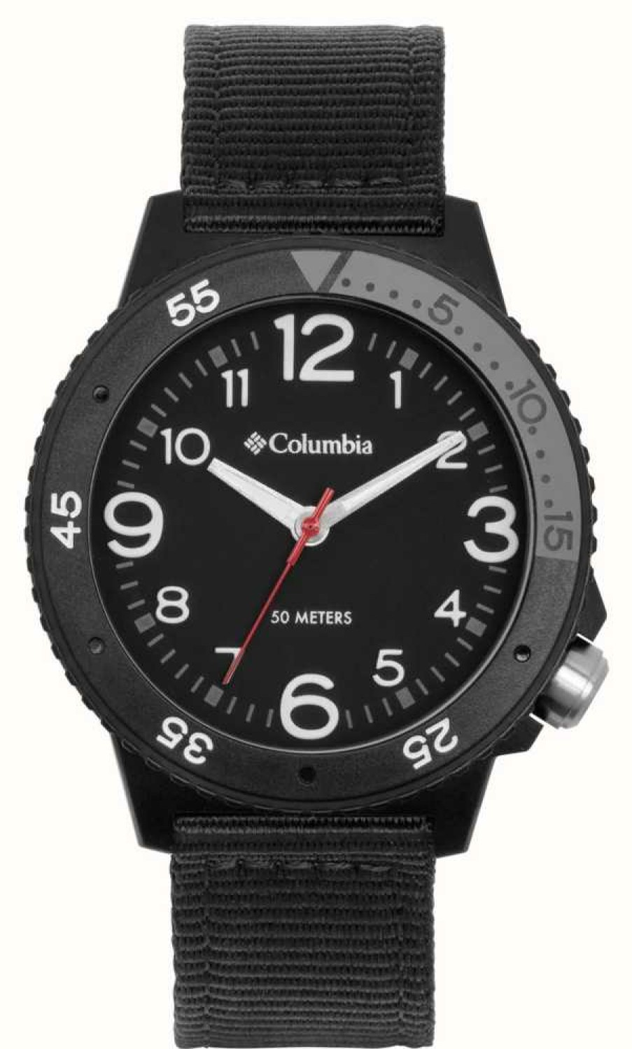 Men'S Columbia | Columbia Cross Trails Quartz Black Dial / Black Nylon