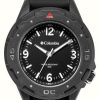 Men'S Columbia | Columbia Trailhead Quartz Black Dial / Black Silicone