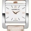 Women'S Herbelin | Herbelin V Avenue | White Dial | Pale Pink Leather Strap