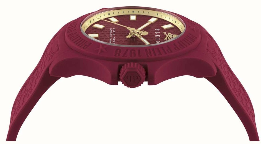 Women'S Philipp Plein | Philipp Plein Plein Power Hyper $Port Burgundy Dial / Burgundy Strap