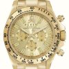 Men'S Philipp Plein | Philipp Plein Nobile $Treet Couture Chrono Gold Dial / Gold Pvd Steel