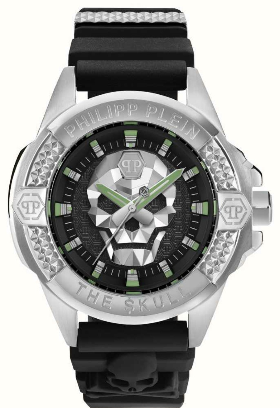 Men'S Philipp Plein | Philipp Plein The $Kull High-Conic Black Dial / Black Strap