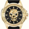 Men'S Philipp Plein | Philipp Plein The $Kull High-Conic Black Dial / Black Strap