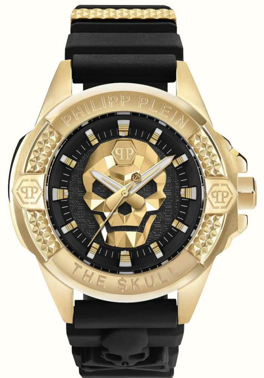 Men'S Philipp Plein | Philipp Plein The $Kull High-Conic Black Dial / Black Strap