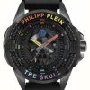 Men'S Philipp Plein | Philipp Plein The $Kull High-Conic Black Dial / Black Strap