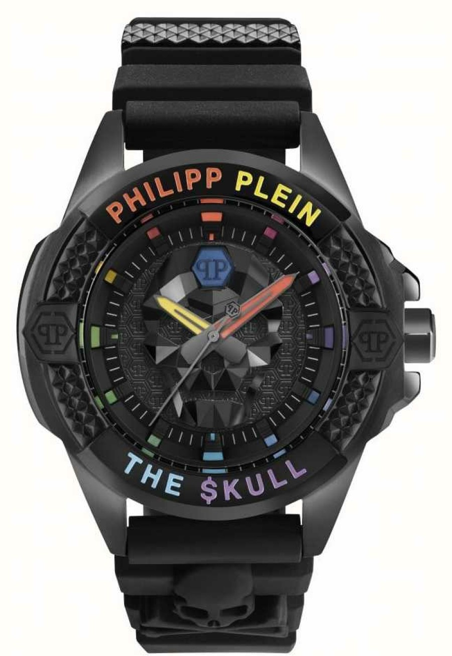 Men'S Philipp Plein | Philipp Plein The $Kull High-Conic Black Dial / Black Strap