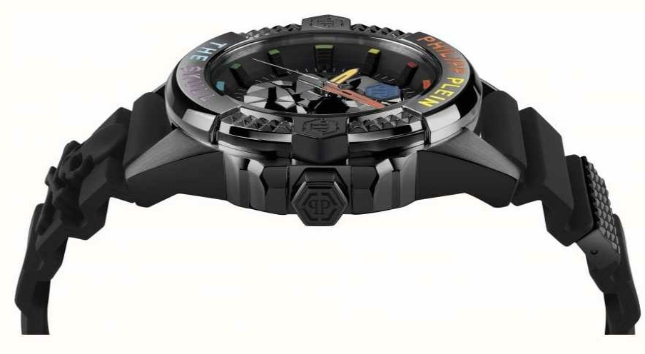 Men'S Philipp Plein | Philipp Plein The $Kull High-Conic Black Dial / Black Strap