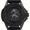 Men'S Philipp Plein | Philipp Plein The $Kull High-Conic Black Dial / Black Strap