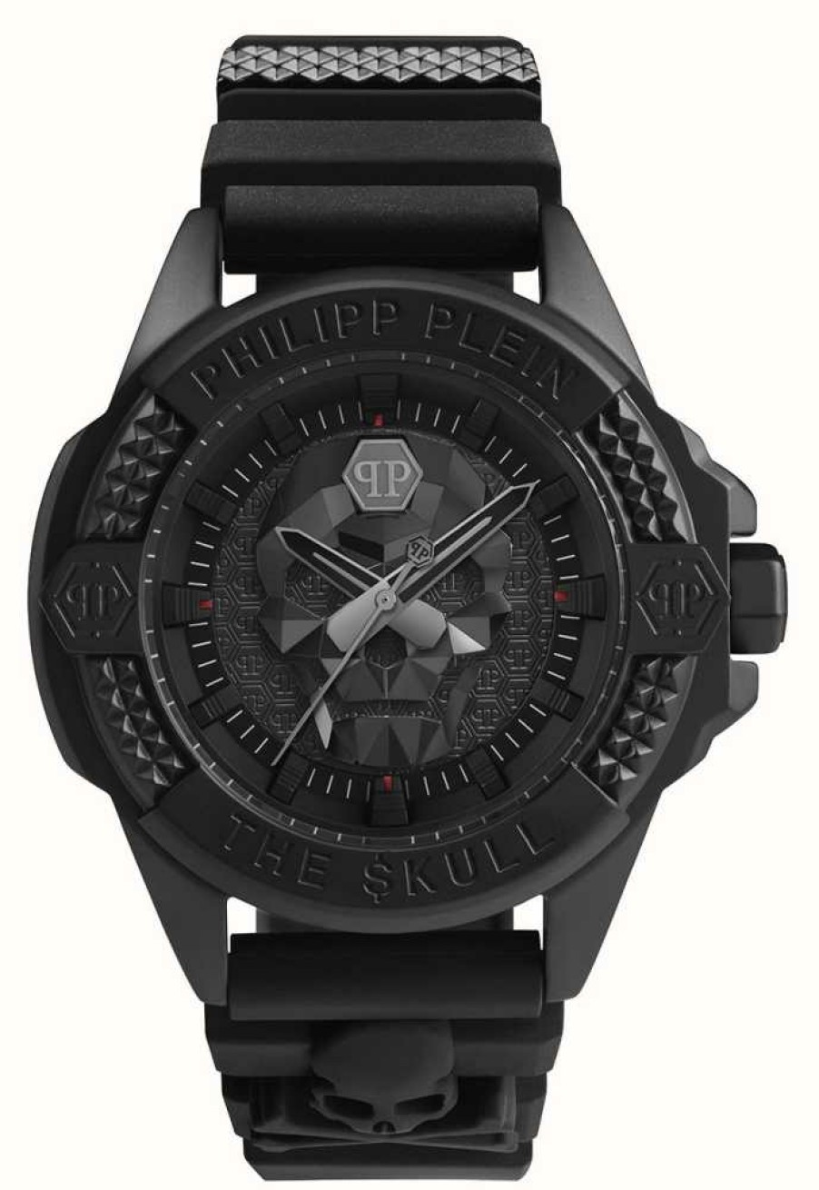 Men'S Philipp Plein | Philipp Plein The $Kull High-Conic Black Dial / Black Strap