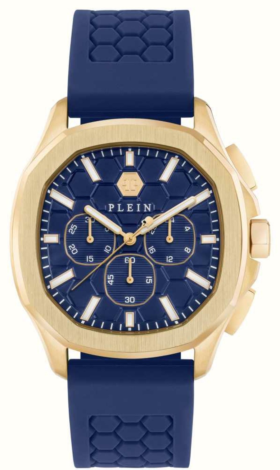 Men'S Philipp Plein | Philipp Plein $Pectre Chrono High-Iconic / Blue Dial Blue Strap