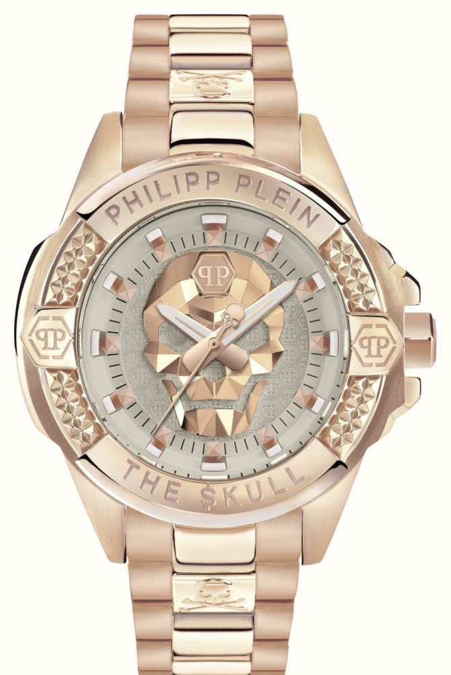 Jewelry Philipp Plein | Philipp Plein The $Kull-41Mm High-Conic / Silver Dial Rose Gold Pvd Steel