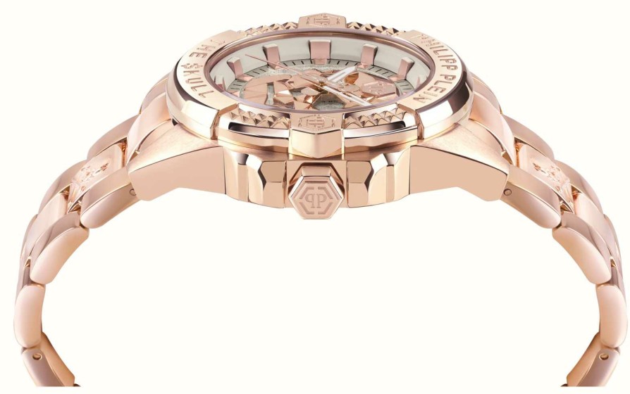 Jewelry Philipp Plein | Philipp Plein The $Kull-41Mm High-Conic / Silver Dial Rose Gold Pvd Steel