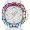 Women'S Philipp Plein | Philipp Plein Spectre Lady High-Iconic / Silver Dial White Strap