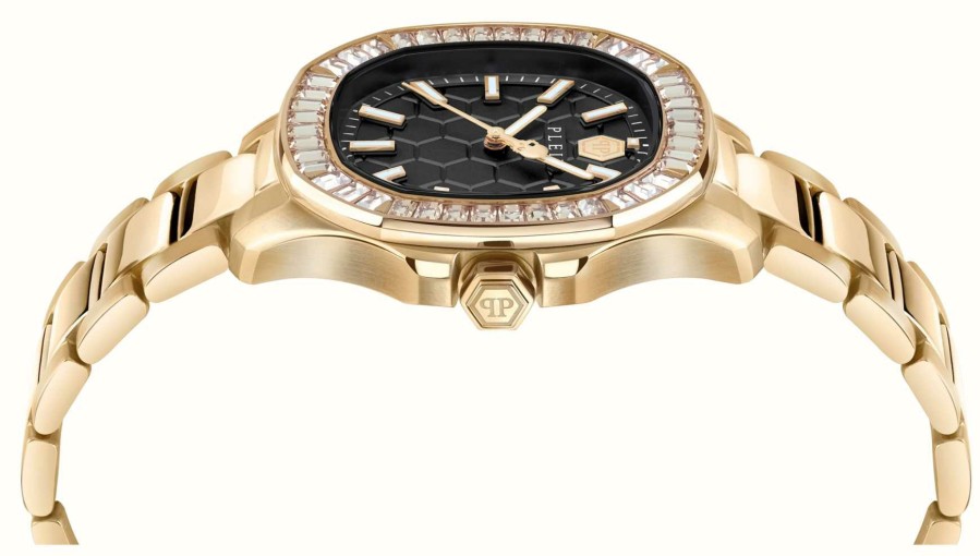 Women'S Philipp Plein | Philipp Plein Spectre Lady High-Conic / Black Dial Gold Pvd Steel