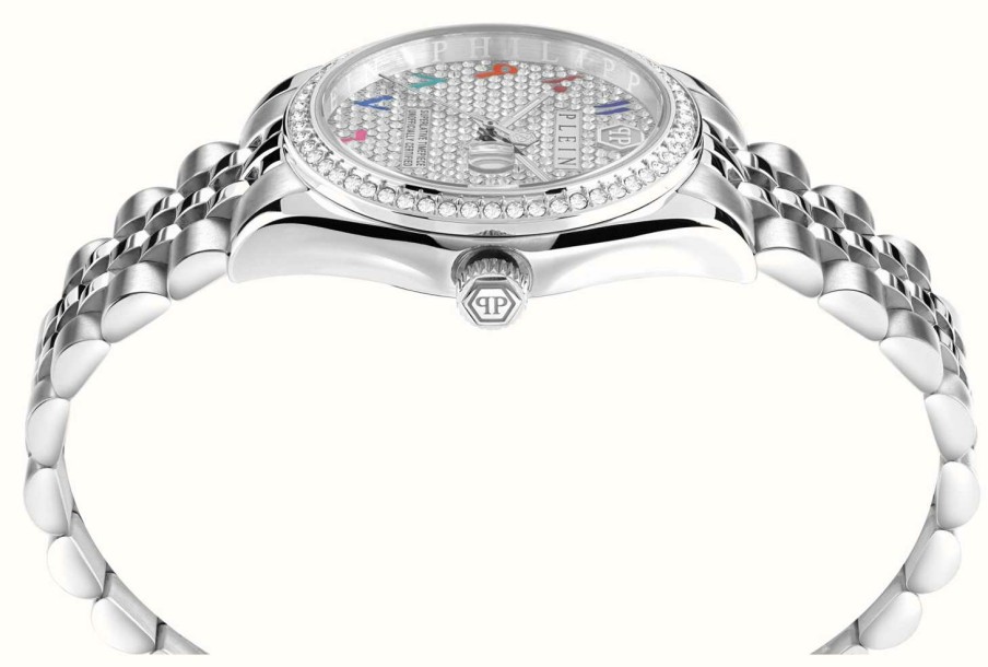 Women'S Philipp Plein | Philipp Plein Date Superlative Street Couture / Silver Dial Stainless Steel