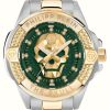 Jewelry Philipp Plein | Philipp Plein The $Kull Genderless High-Conic / Green Dial Two Tone Steel