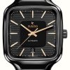 Men'S RADO | Rado True Square Automatic (38Mm) Black Dial / Black High-Tech Ceramic Bracelet