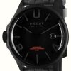 Men'S U-Boat | U-Boat Darkmoon (44Mm) Black Pvd Curve / Black Silicone