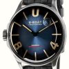 Men'S U-Boat | U-Boat Darkmoon 40Mm Blue Ss Soleil Black Rubber Strap