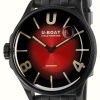 Men'S U-Boat | U-Boat Darkmoon (40Mm) Red Pvd Soleil / Black Silicone