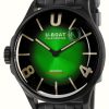 Men'S U-Boat | U-Boat Darkmoon (40Mm) Green Pvd Soleil / Black Silicone