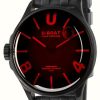 Men'S U-Boat | U-Boat Darkmoon (40Mm) Red Glass Pvd / Black Silicone