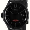 Men'S U-Boat | U-Boat Darkmoon (40Mm) Black Curve Ipb / Black Silicone