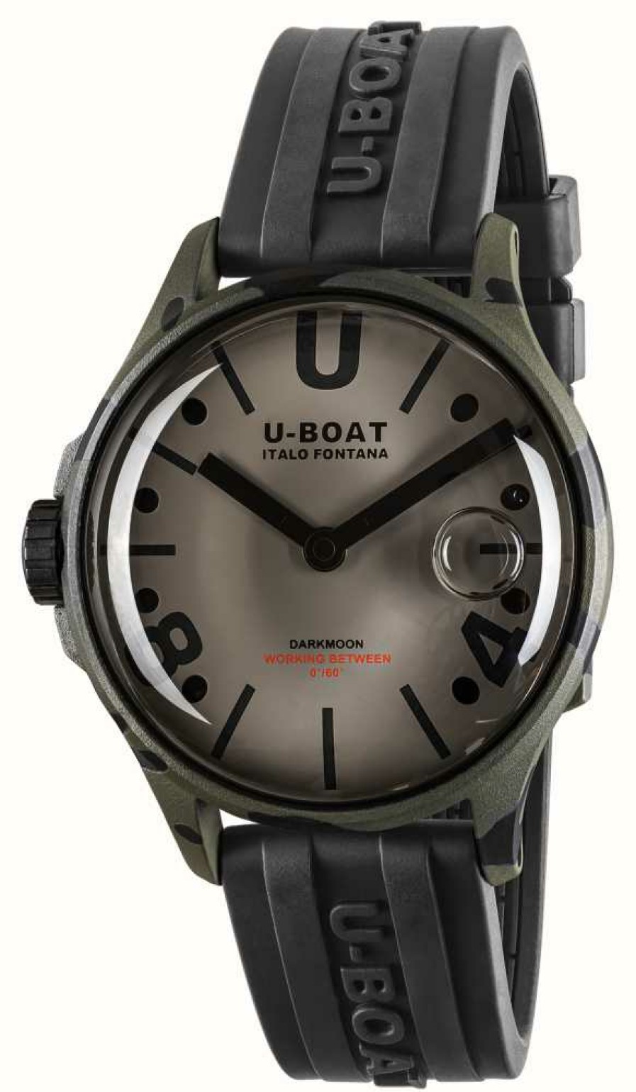 Men'S U-Boat | U-Boat Darkmoon (40Mm) Camouflage Grey / Curve Black