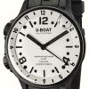 Men'S U-Boat | U-Boat Capsoil Doppiotempo Dlc White Dial / Black Rubber Strap