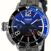 Men'S U-Boat | U-Boat Sommerso Ghiera Ceramica (46Mm) Blue / Black Silicone