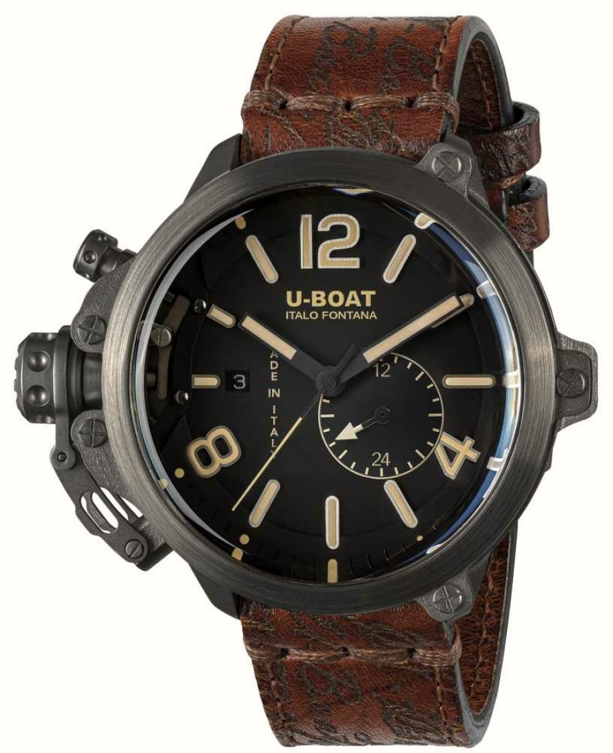 Men'S U-Boat | U-Boat Capsule (50Mm) T5 Be Limited Edition Black / Brown Leather