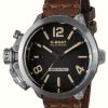 Men'S U-Boat | U-Boat Capsule (45Mm) Ss Bk Beige Limited Edition Black / Brown Leather