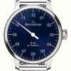 Men'S MeisterSinger | Meistersinger No.3 Automatic (43Mm) Sunburst Blue Dial / Stainless Steel Milanese Bracelet