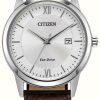 Men'S Citizen | Citizen Men'S | Eco-Drive | Silver Dial | Brown Leather Strap