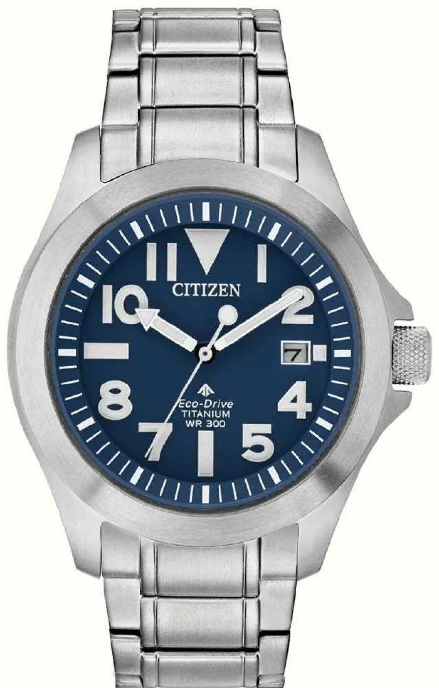 Men'S Citizen | Citizen Men'S Super Tough | Eco-Drive | Blue Dial | Titanium Bracelet