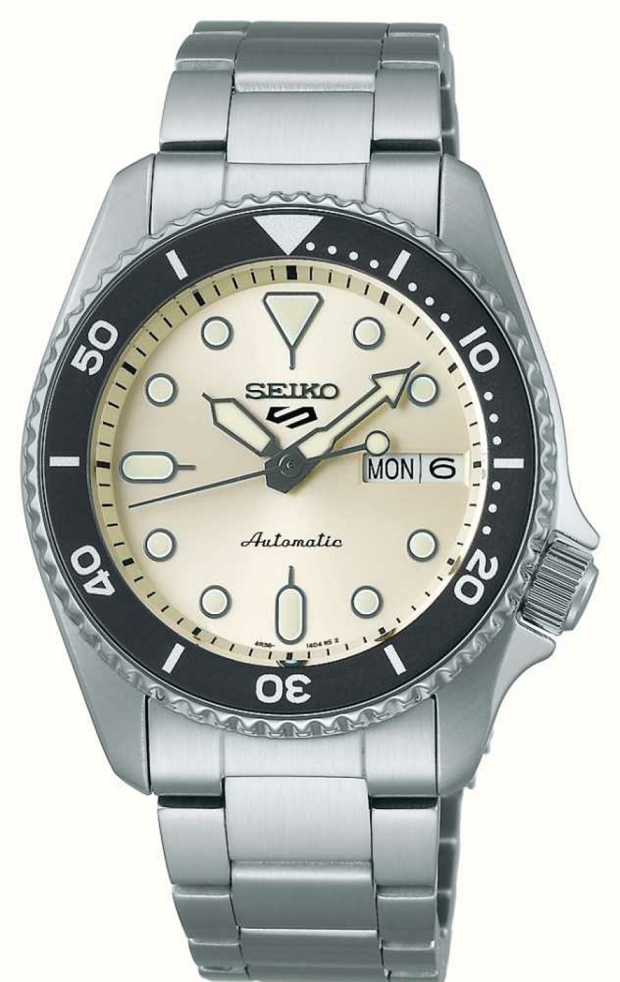 Men'S Seiko | Seiko 5 Sports Skx Automatic 'Midi' (38Mm) Monochrome Dial / Stainless Steel