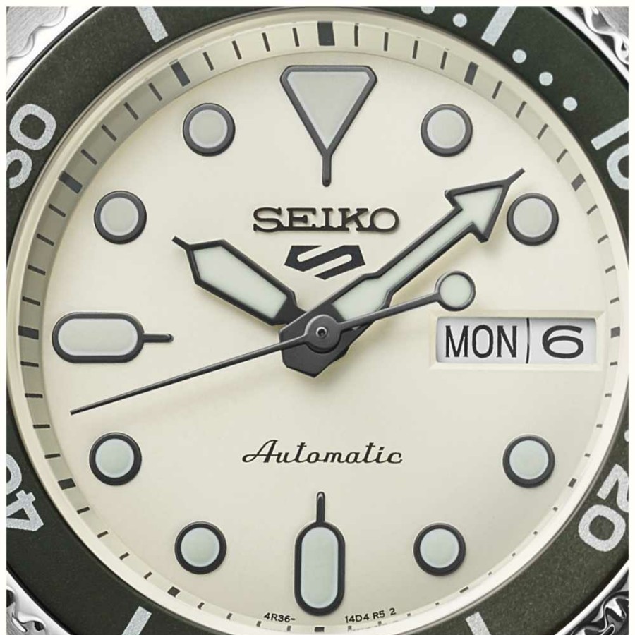 Men'S Seiko | Seiko 5 Sports Skx Automatic 'Midi' (38Mm) Monochrome Dial / Stainless Steel