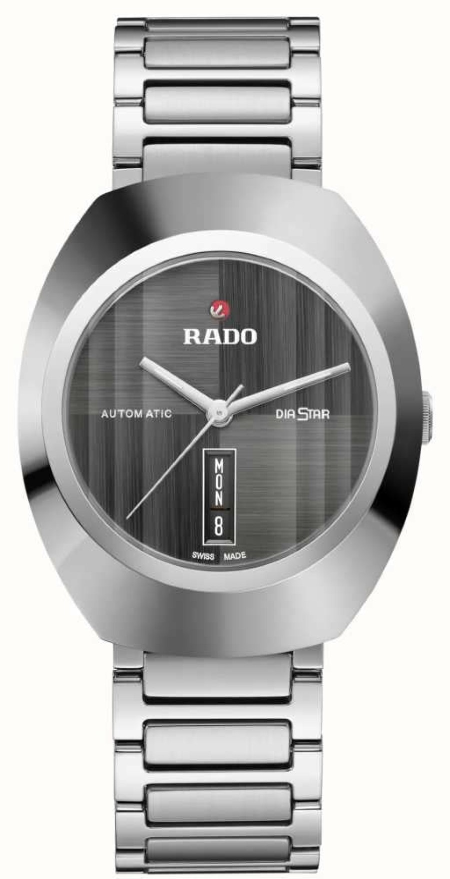 Men'S RADO | Rado Diastar Original Automatic (38Mm) Grey Dial / Stainless Steel