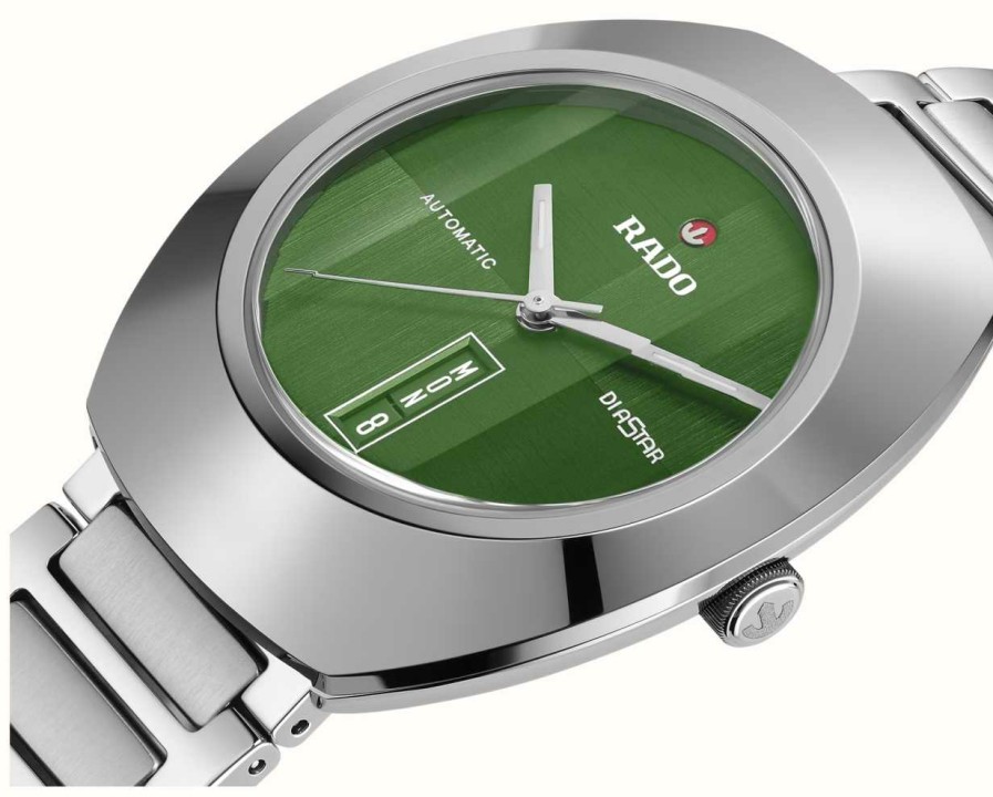 Men'S RADO | Rado Diastar Original Automatic (38Mm) Green Dial / Stainless Steel